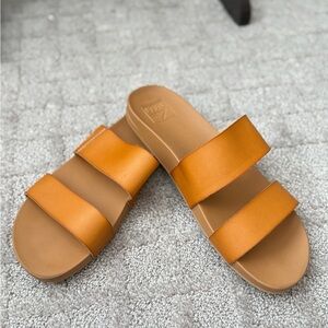 REEF Tan Slide Sandals - size 9